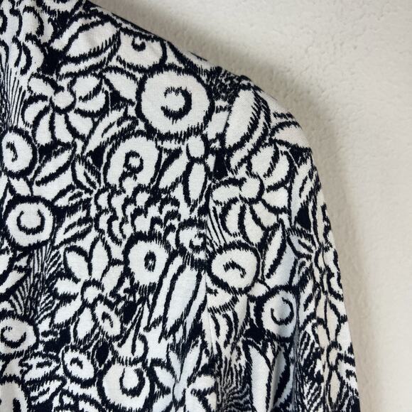 Lands’ End Floral Faux Wrap Shirt small Petite Soft Stretch boho long sleeve - Picture 5 of 12